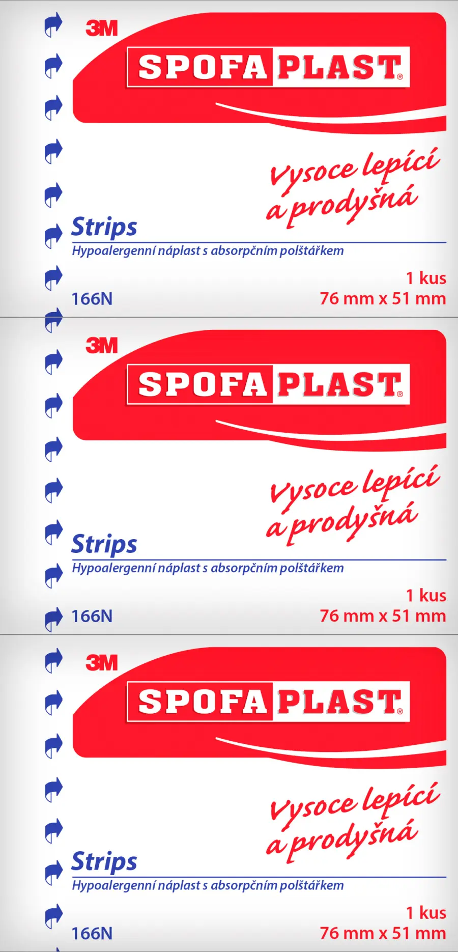 7980_3M SPOFAPLAST HYPOALRGENNI NAPLAST S ABSORPCNIM POLSTARKEM 166N